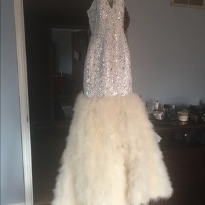 Formal pearl white dress